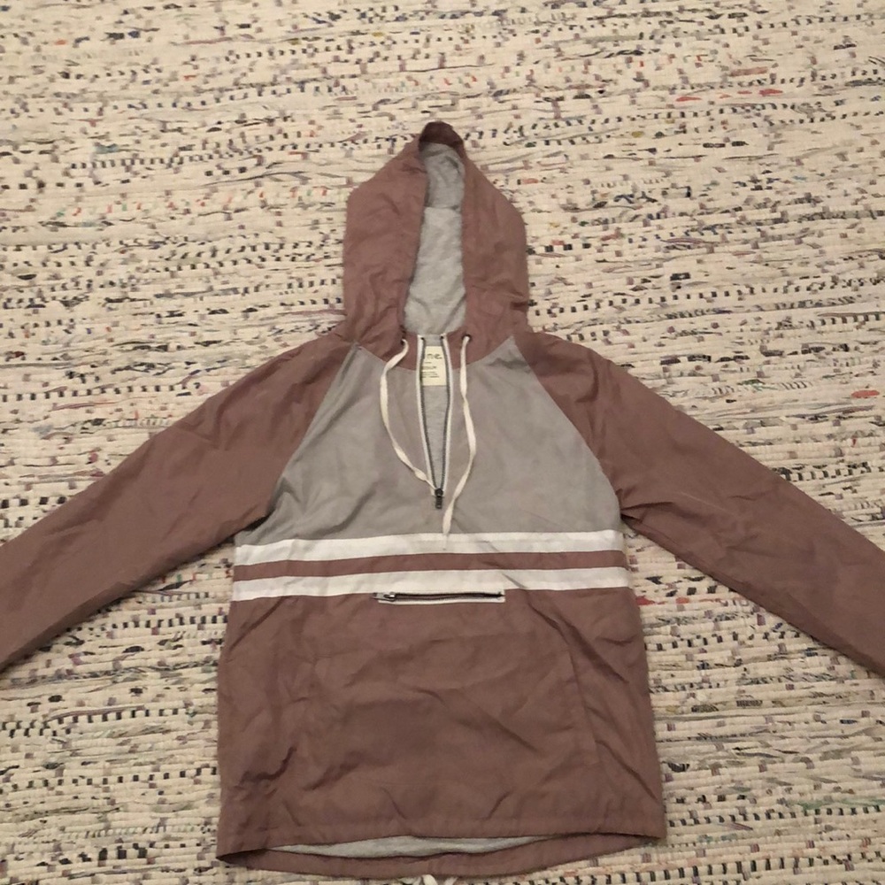 pink and white zumiz windbreaker